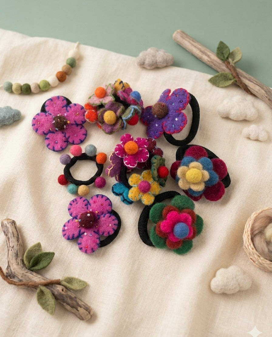 Flower Hair ties