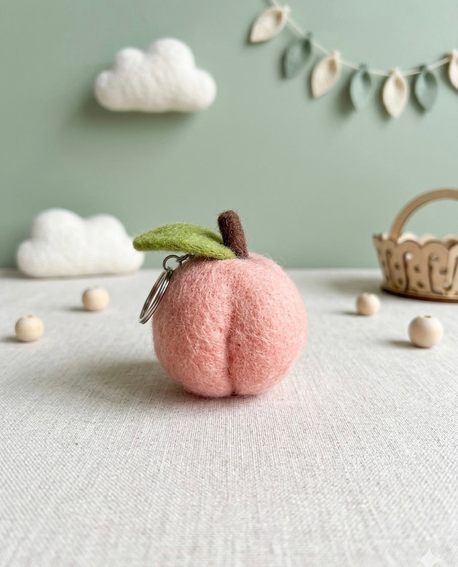 Peach keychain