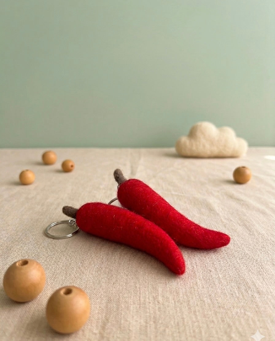 Hot pepper keychain