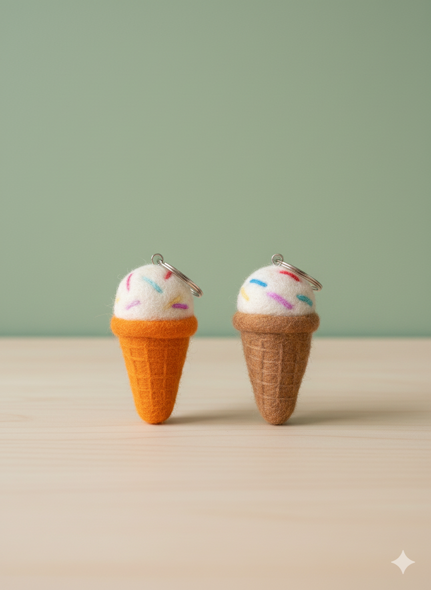 Ice cream keychain