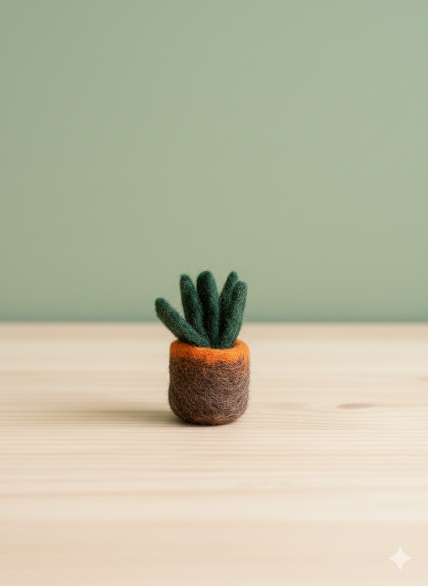 Succulent keychain