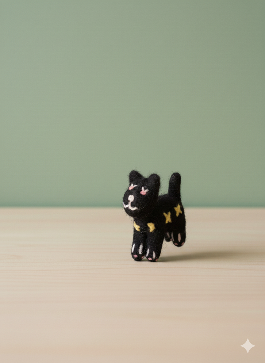 Black cat keychain