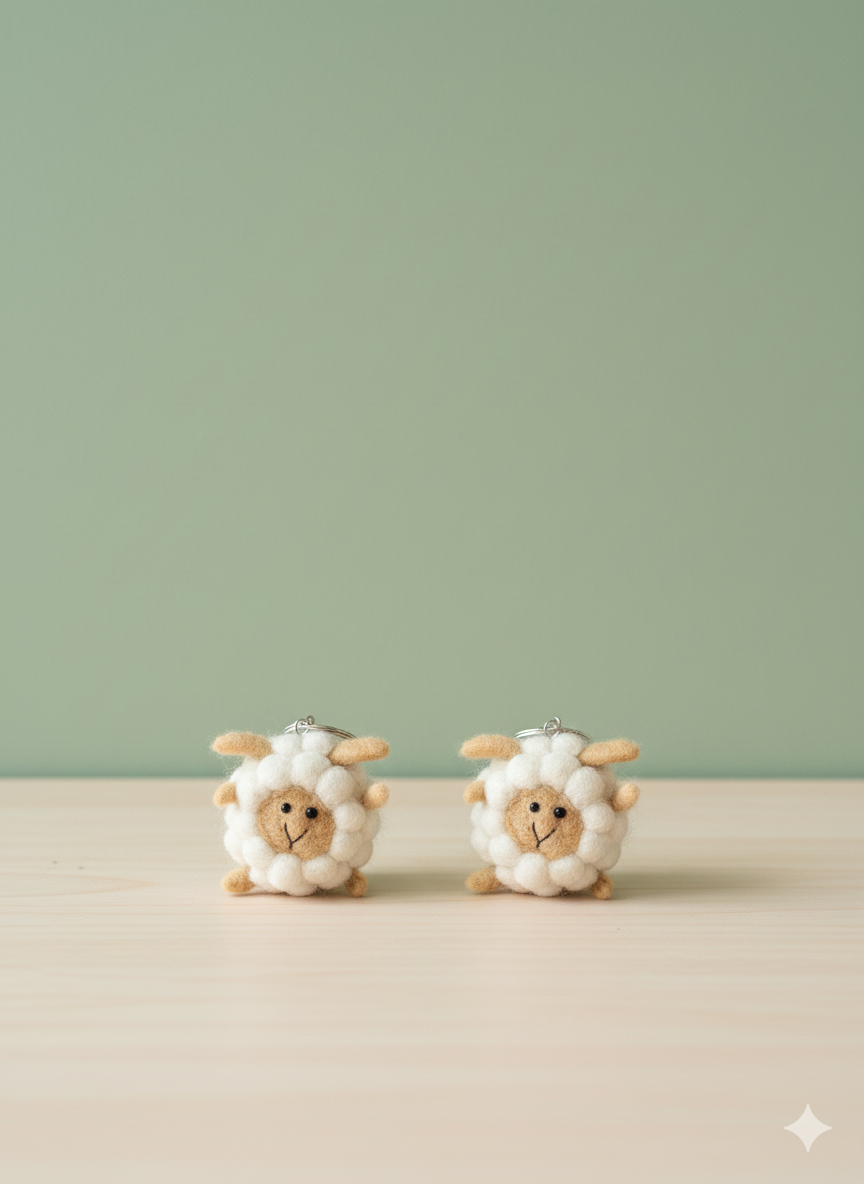 Cute Sheep Keychain