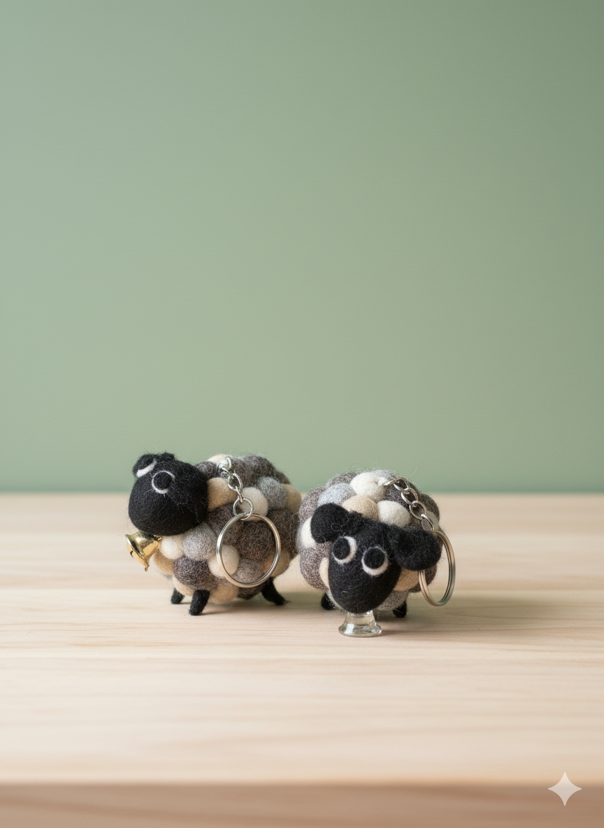 Cute Sheep Keychain