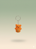 Orange Teddy Keychain