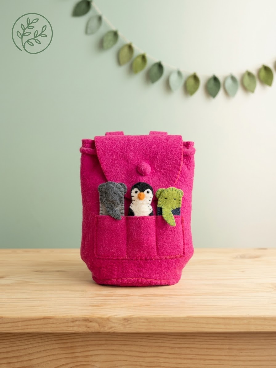 Backpacks with finger puppets