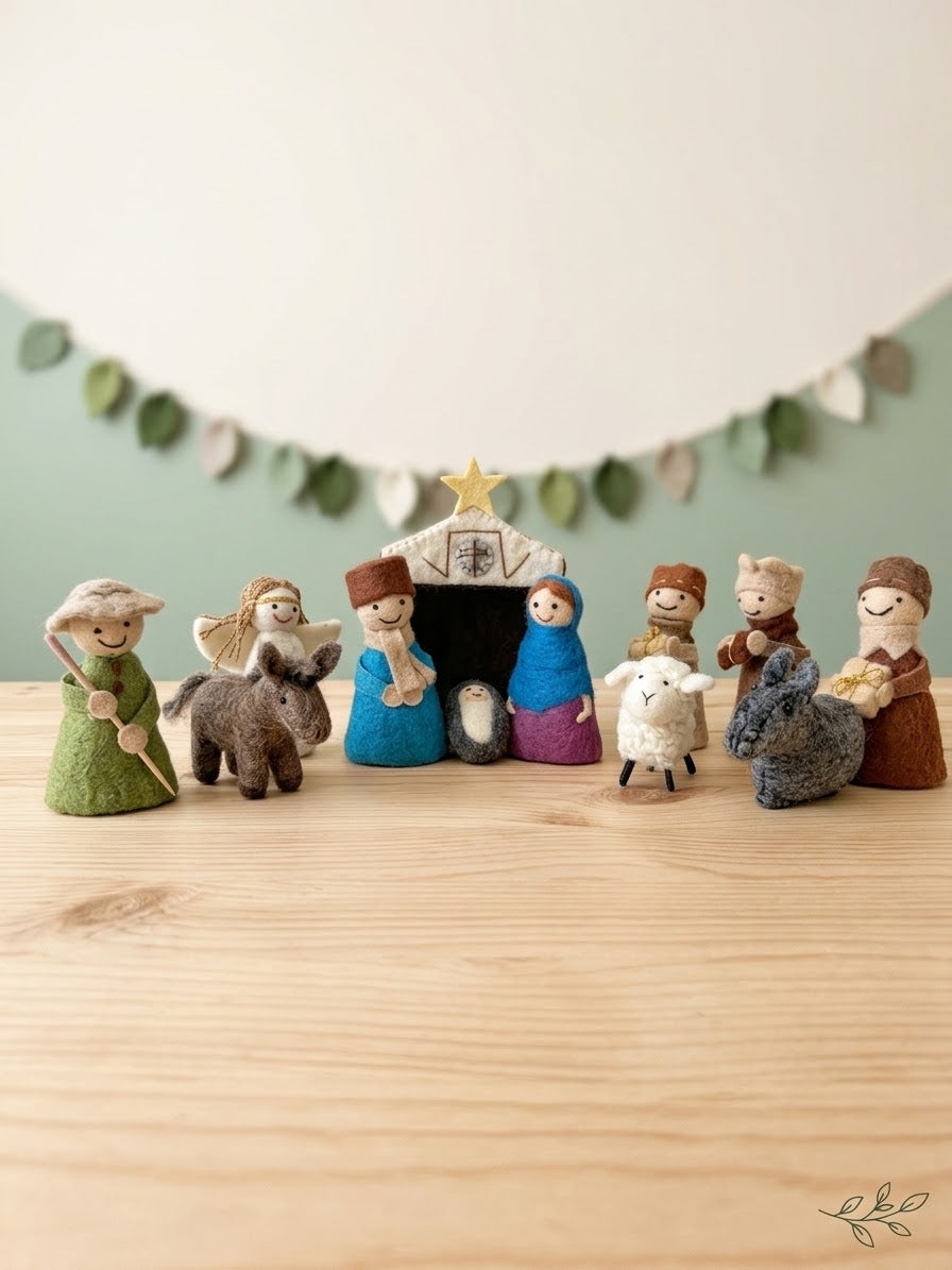 Nativity set with 11 figurines